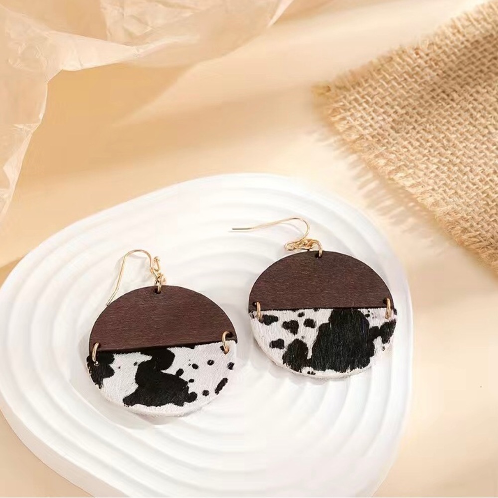 Cow Print Earrings